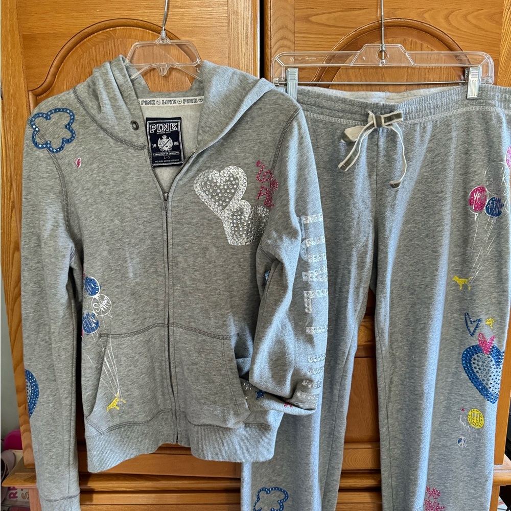 Victoria’s Secret Bling Balloon Set~ Jacket & Pants Size Large~ Vintage~Sweet!